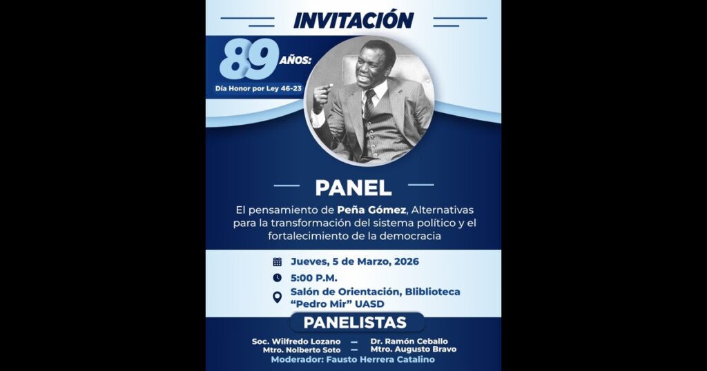 UASD conmemorará 89 natalicio Peña Gómez
