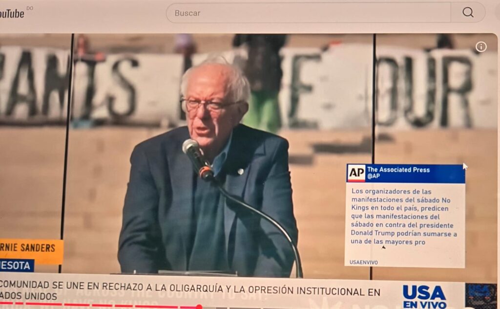 “¡No aceptamos reyes!” Bernie Sanders enciende a Minnesota